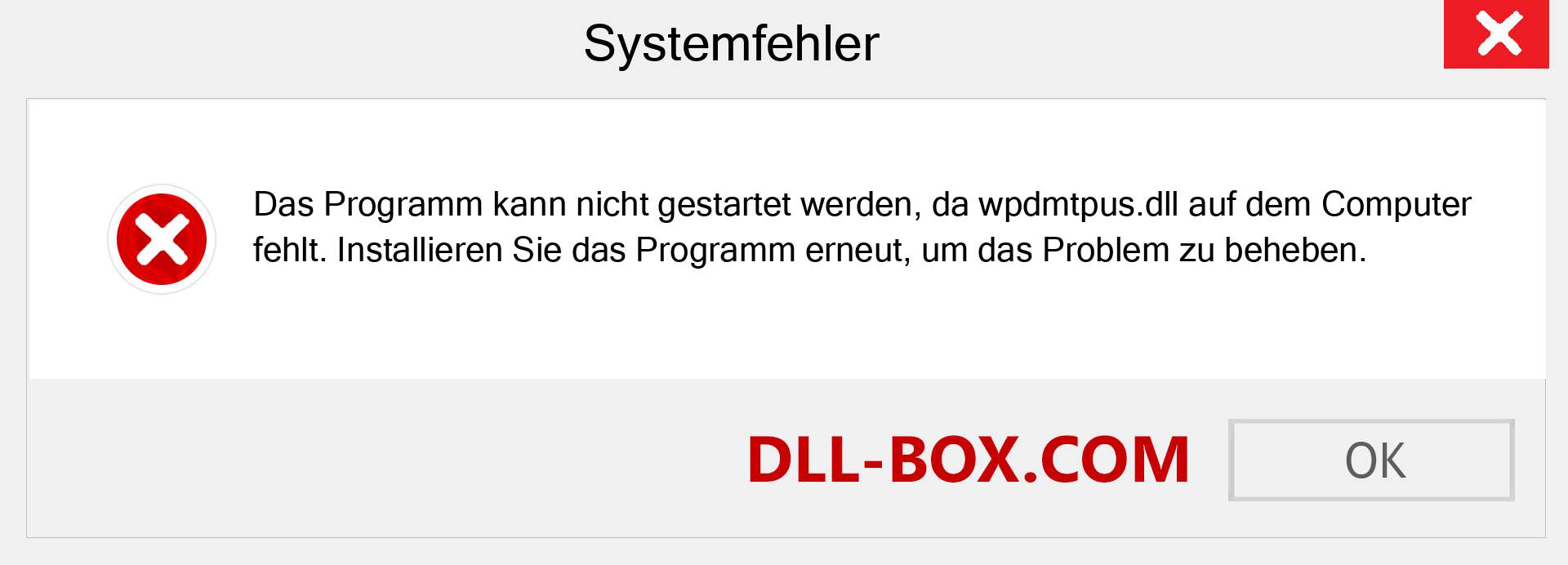 wpdmtpus.dll-Datei fehlt?. Download für Windows 7, 8, 10 - Fix wpdmtpus dll Missing Error unter Windows, Fotos, Bildern