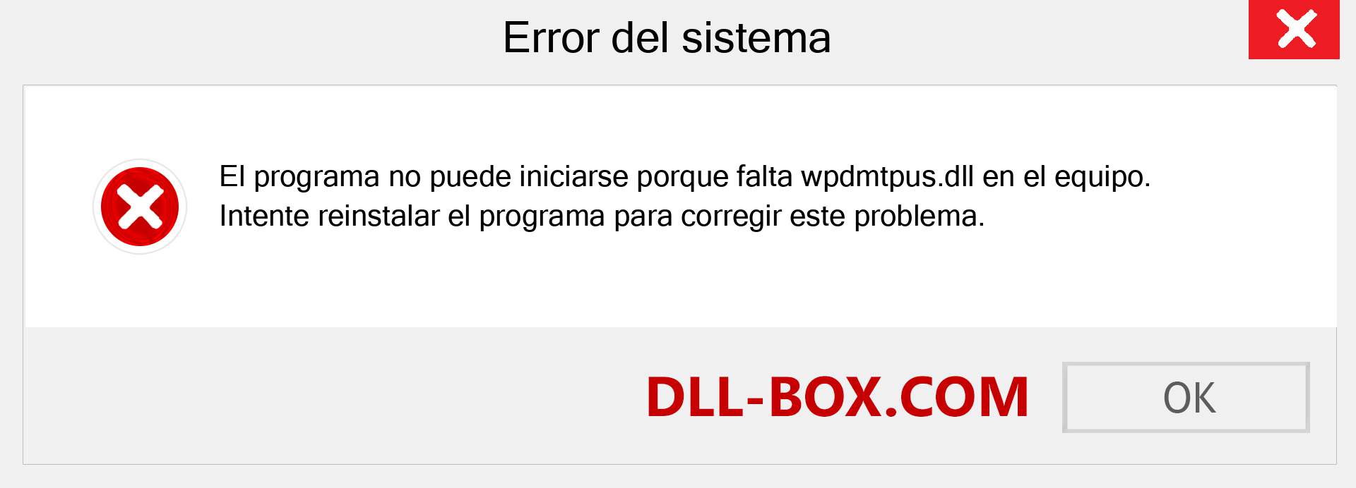 ¿Falta el archivo wpdmtpus.dll ?. Descargar para Windows 7, 8, 10 - Corregir wpdmtpus dll Missing Error en Windows, fotos, imágenes